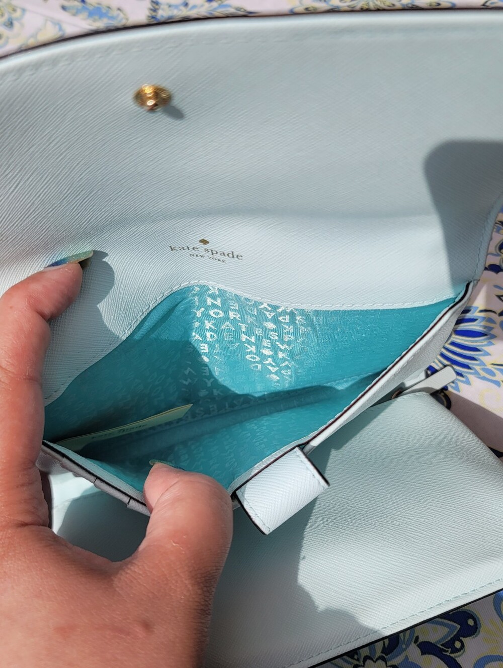 Kate Spade Light Aqua Blue Leather Laurel Way Winni Crossbody Bag - Picture 11 of 14
